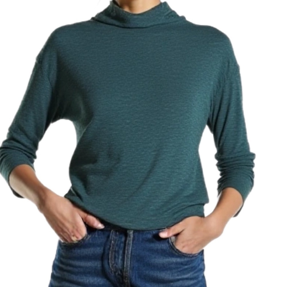 Wilfred Free Oversized Polo Neck Sweater in Green XS